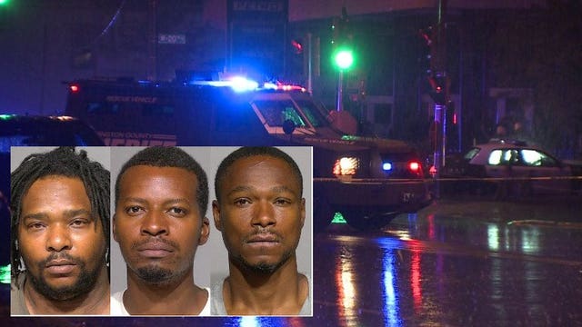 4 charged, 1 at large after police said shots were fired toward officers near 20th and Center