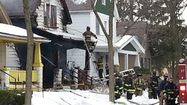 Firefighters battle house fire near 38th & Rohr in Milwaukee
