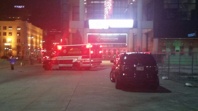 Police: Woman hurt when she fell after attempting to slide down hand rail at end of Bucks game