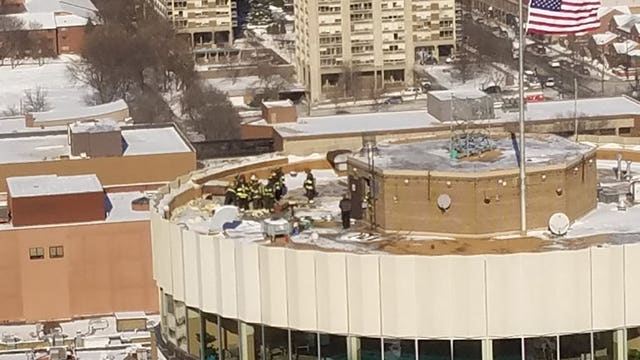 Milwaukee Fire Department: Contractor sparks minor fire atop Pfister Hotel tower