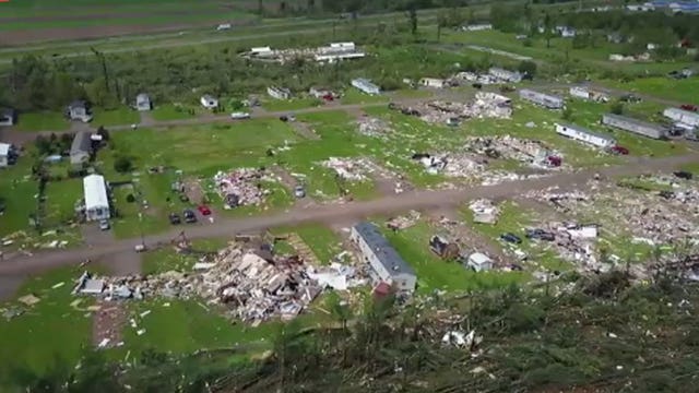 Officials ID man killed after tornado tore through mobile home park near Chetek