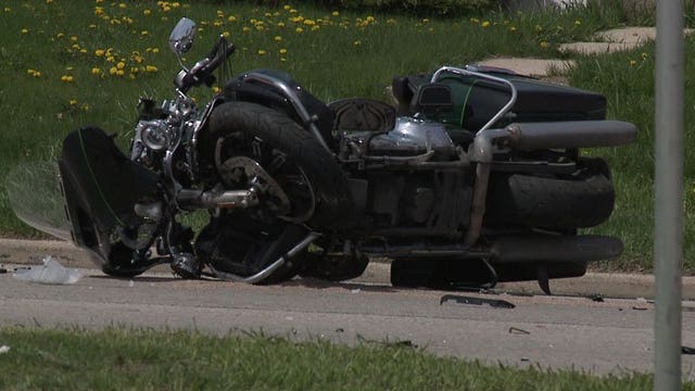 Man taken to hospital after crash involving motorcycle near 69th and Silver Spring