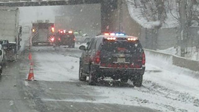 Fender benders litter roadways after burst of snow