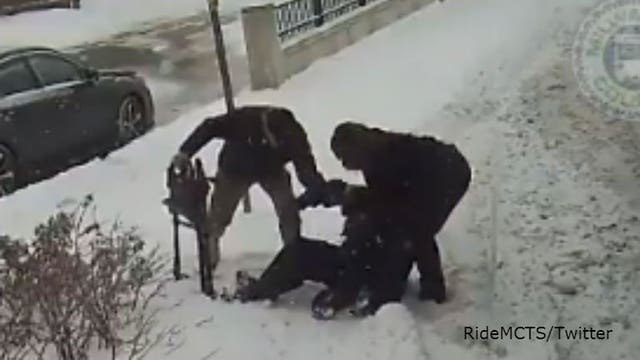 Watch: When elderly man falls into snow bank, MCTS bus driver races to his rescue 👍