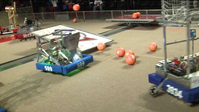High Schoolers Build Basketball Playing Robots