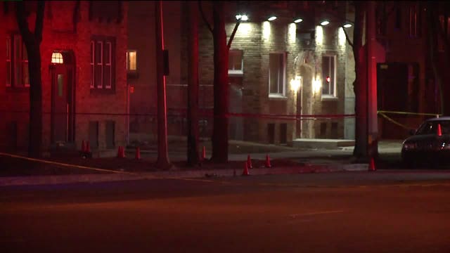 3 shot, 2 fatally, at apartment building; squad on scene struck by distracted driver