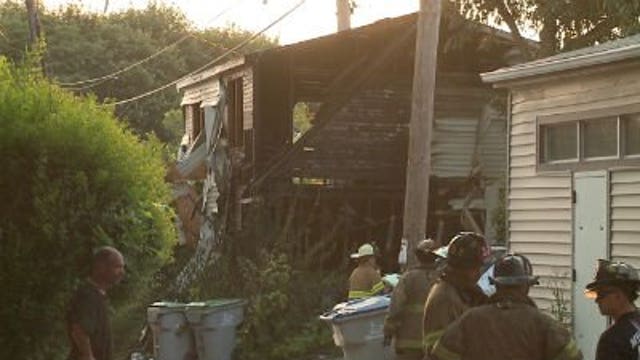 Crews battle garage fire near 58th and Hampton Ave.