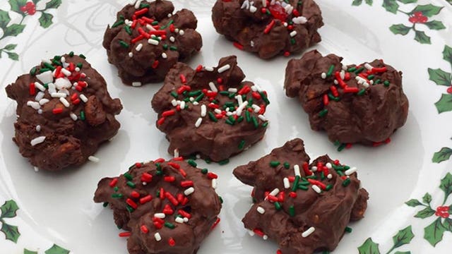 No rolling pin necessary! Easy and delicious holiday treats involving chocolate