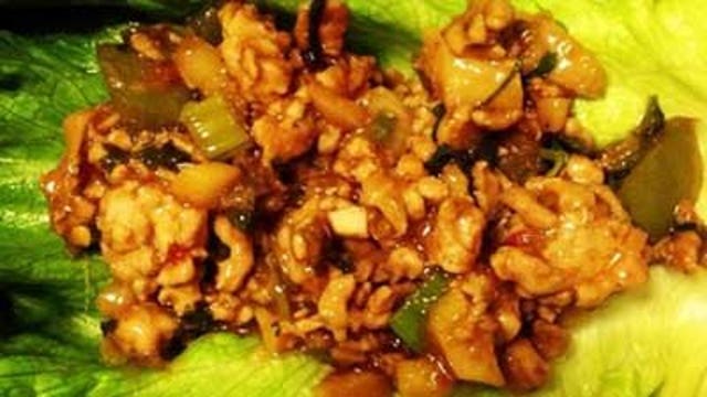 Spice up any meal with a spicy ginger chicken lettuce wrap