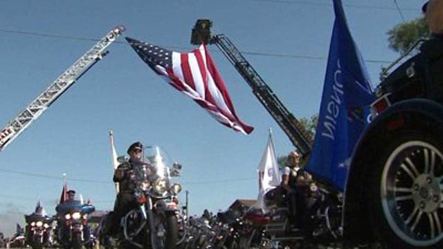 Military honored in motorcycle ride from House of Harley
