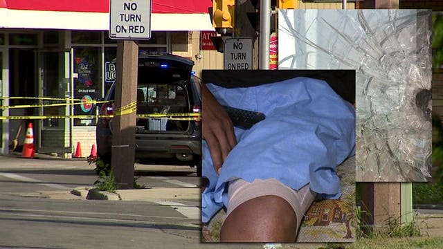 'Senseless:' Man caught in crossfire, shot twice walking outside Hot Spot Supermarket