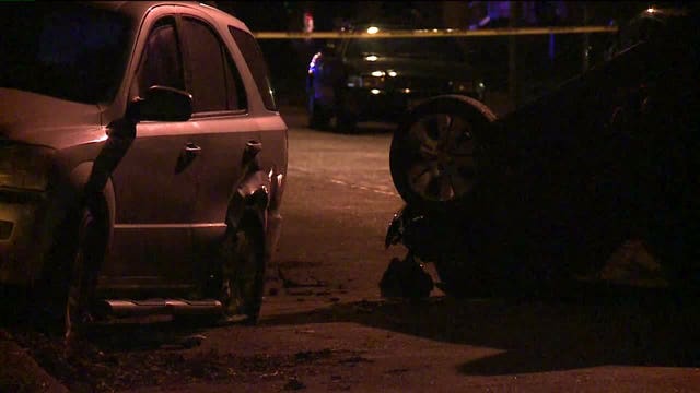 21-year-old man grazed by bullet while driving crashed into parked car near 50th and Hope