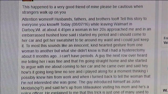 Woman claims attempted abduction at Fox Cities Walmart thwarted by MPD officer; police say it was a hoax