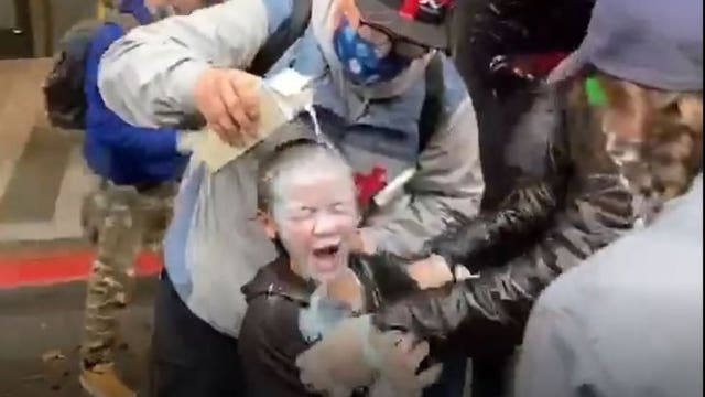 Video shows milk poured over face of child pepper-sprayed in Seattle protest