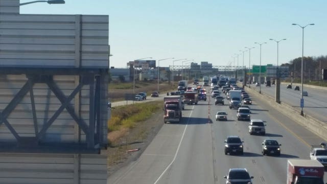 1 dead following semi vs. pedestrian accident on I-94 NB at College Avenue
