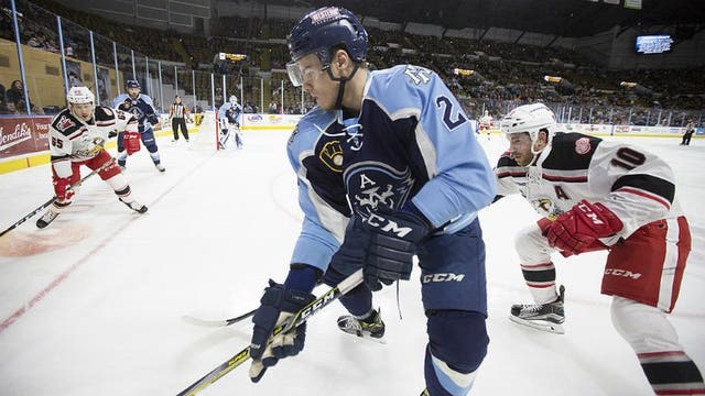 Record crowd sees Admirals fall to Griffins 5-2