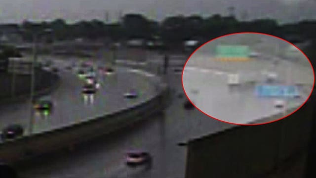 Video: Traffic camera shows semi slamming into sound barrier in Plainfield Curve