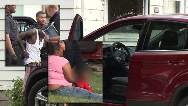 Neighbors: Man 'left his whole family in the car' after SUV slammed into home during pursuit