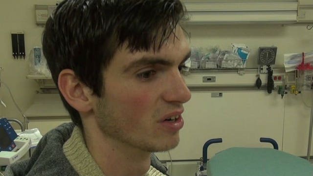 A spill on the slopes, and a 21-year-old college student didn't realize he'd suffered a life-threatening injury