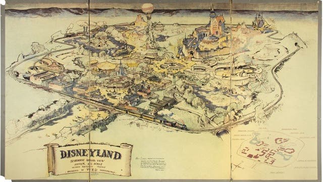 Walt Disney’s hand-drawn map of Disneyland could sell for $1 million