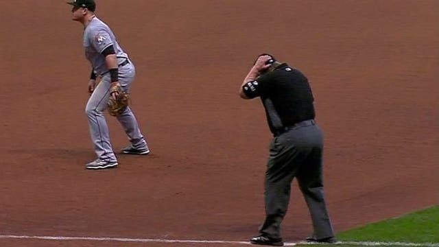 New docs: Police closing in on person(s) who struck MLB umpire with baseball at Miller Park