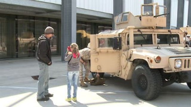 Honoring our troops, Harley Davidson Museum hosts unique military display