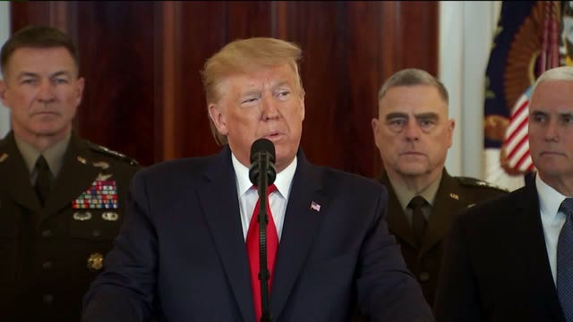 President Trump says Iran appears to be 'standing down' after strike