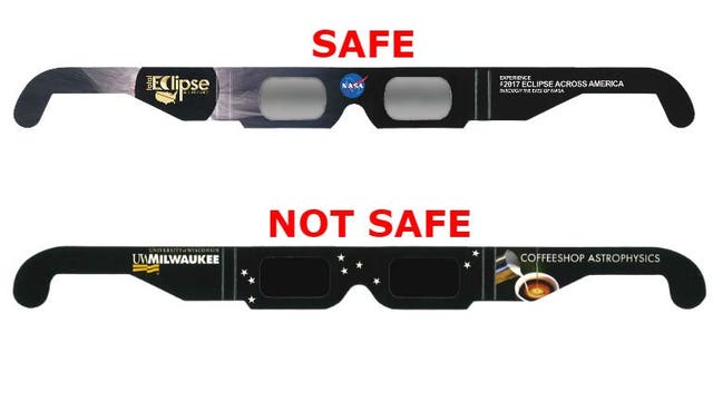 Solar eclipse glasses given out by UWM are not safe