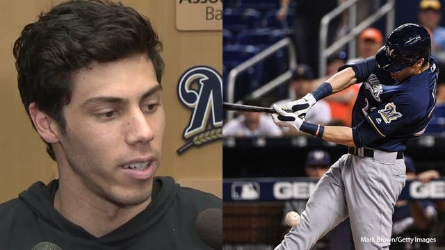 'Trying to stay positive:' Brewers OF Christian Yelich focused on recovery after hitting foul ball off knee