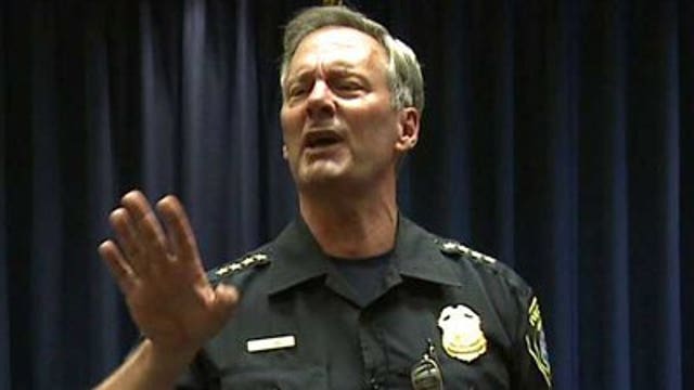 Heated exchange between Flynn, newspaper reporter at crime numbers meeting