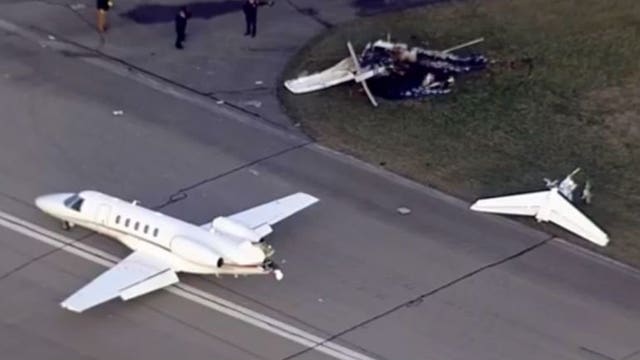 Coroner: 2 dead after 2 planes collide at NE Indiana airport