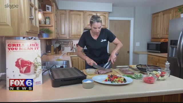 Steak and veggies: See how to make Italian marinated steak with grilled ratatouille