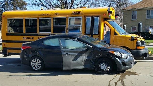 Police: Driver to be cited after crash involving two vehicles, school bus at 47th & Capitol