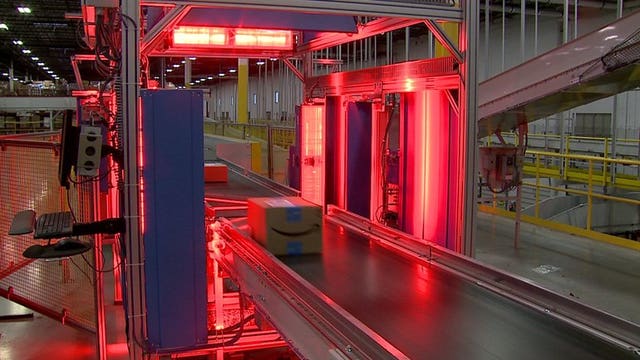 Cyber Monday creates a stir at Amazon's Fulfillment Center; "We've got trucks coming in here every hour"