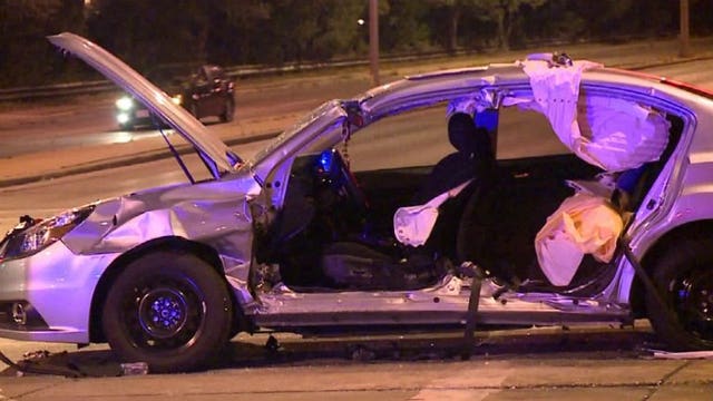 Police search for driver who fled scene of crash near 35th & Forest Home
