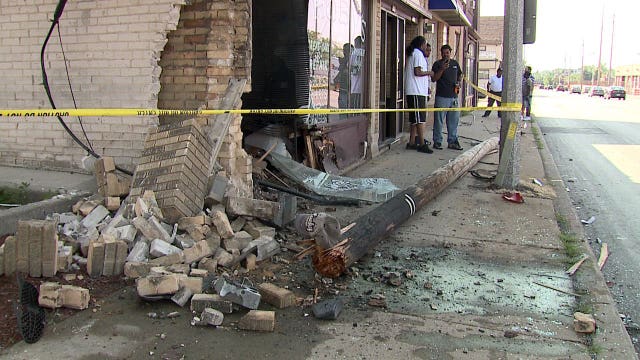 Driver taken to hospital after vehicle struck pole at 34th & Fond du Lac