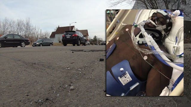 16-year-old boy 'fighting for his life' after he was hit by a car while walking to the bus stop