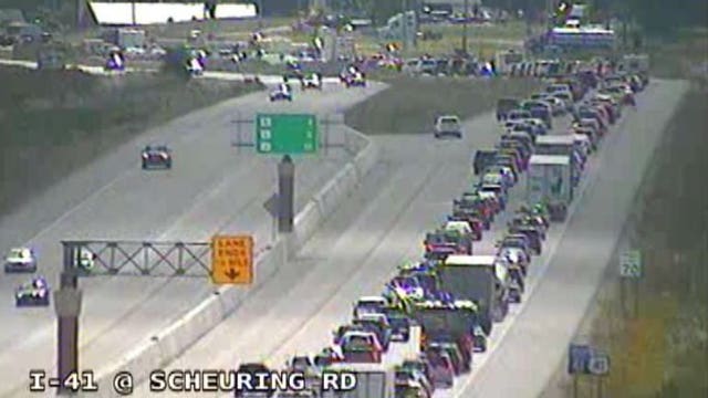 Crash on I-41 leads to backups as fans head to Lambeau Field for Packers Family Night