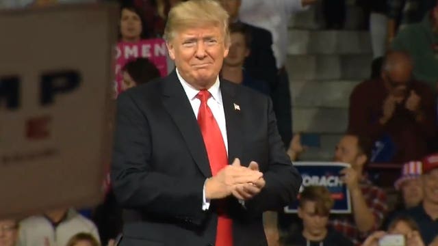 Pres. Trump celebrates Kavanaugh victory at Kansas political rally