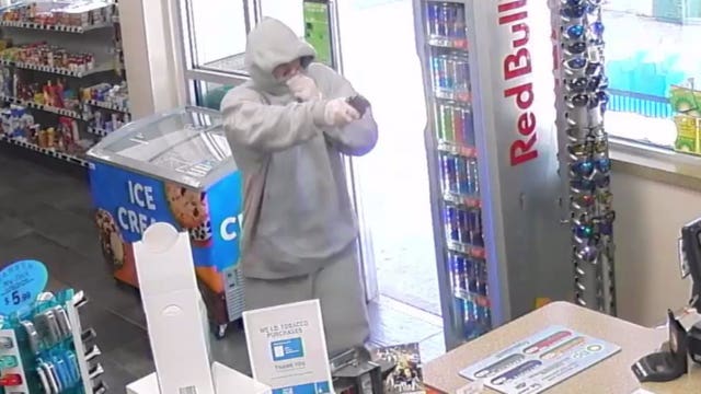 Caught on camera: Armed suspect attempts to rob gas station, gets away with nothing