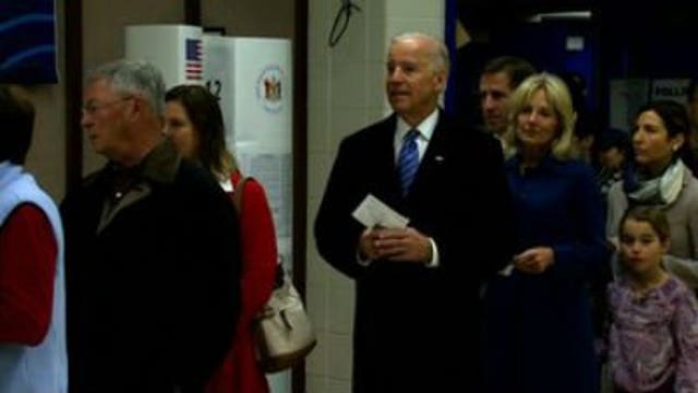 V.P. Joe Biden casts vote in Delaware, hints he may be on future ballots