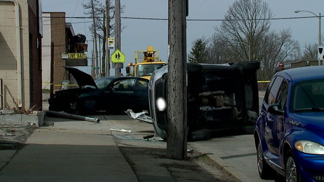 At least 1 person taken to the hospital from scene of crash near 53rd and Villard