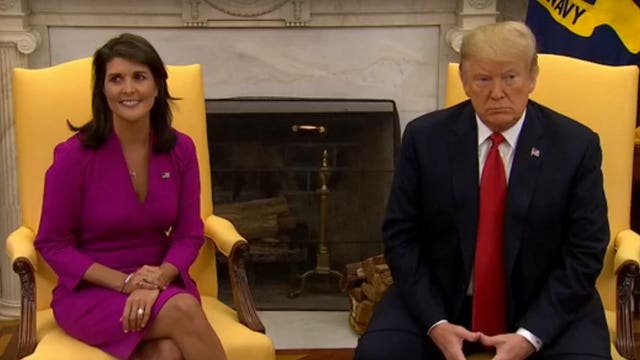 UN Ambassador Haley resigning; she gives no reason