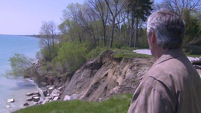 Officials survey lakefront erosion in Mount Pleasant: "I've seen it over the years; never to this extent"