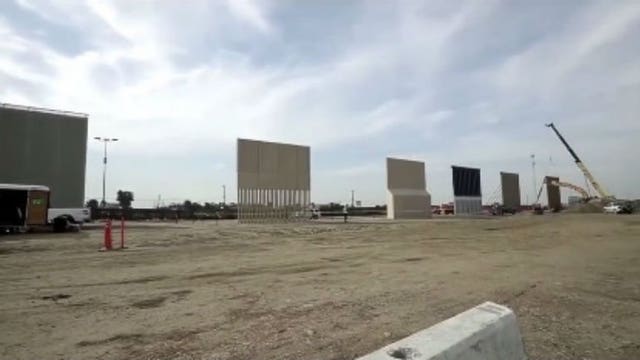 Pres. Trump's border wall models take shape in San Diego
