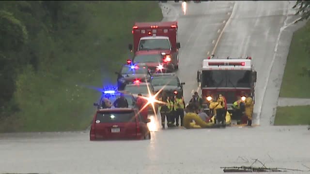 "All the roads are closed:" Water pours into highways, streets in Walworth Co., making travel difficult