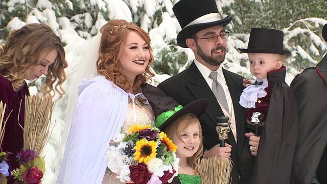 From Ghostbusters group to wedded bliss: Milton couple ties the knot on Halloween