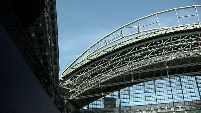 "Natural sun, you can't replace it:" Miller Park roof opened, crew preps playing surface