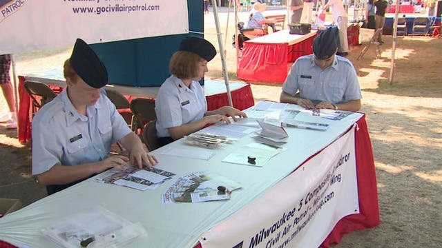 Celebrating service members at the Wisconsin State Fair; "just a small token of our appreciation"