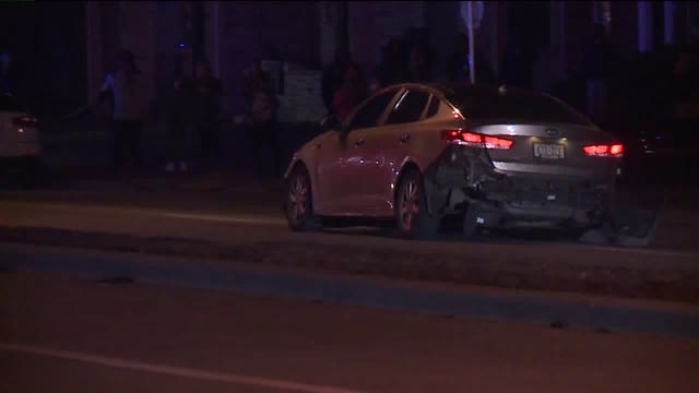 Driver crashes into 2 unoccupied vehicles while fleeing from police, 2 arrested